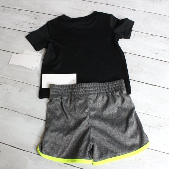 Puma Baby Boy's Athletic Shorts T Shirt Set Size 0-3 Months Gray Black - Picture 3 of 3